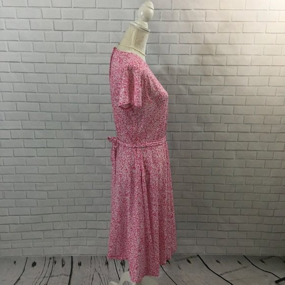 Darian Petites Women's Dress Fit & Flare Vintage Buttons Removable Sash Size 10P - Picture 3 of 7